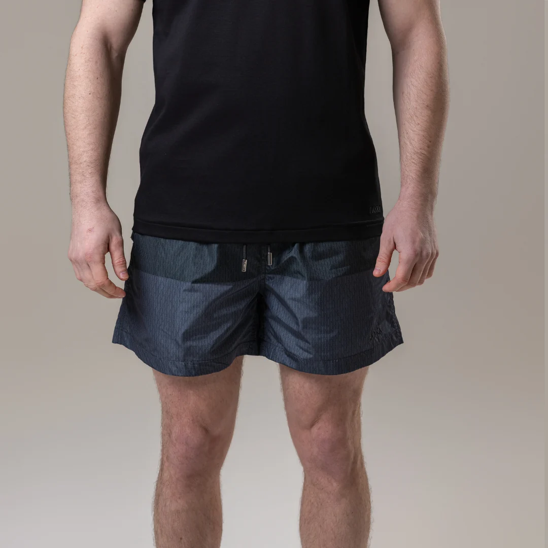 Black | Grey Split Swim Shorts - Image 15