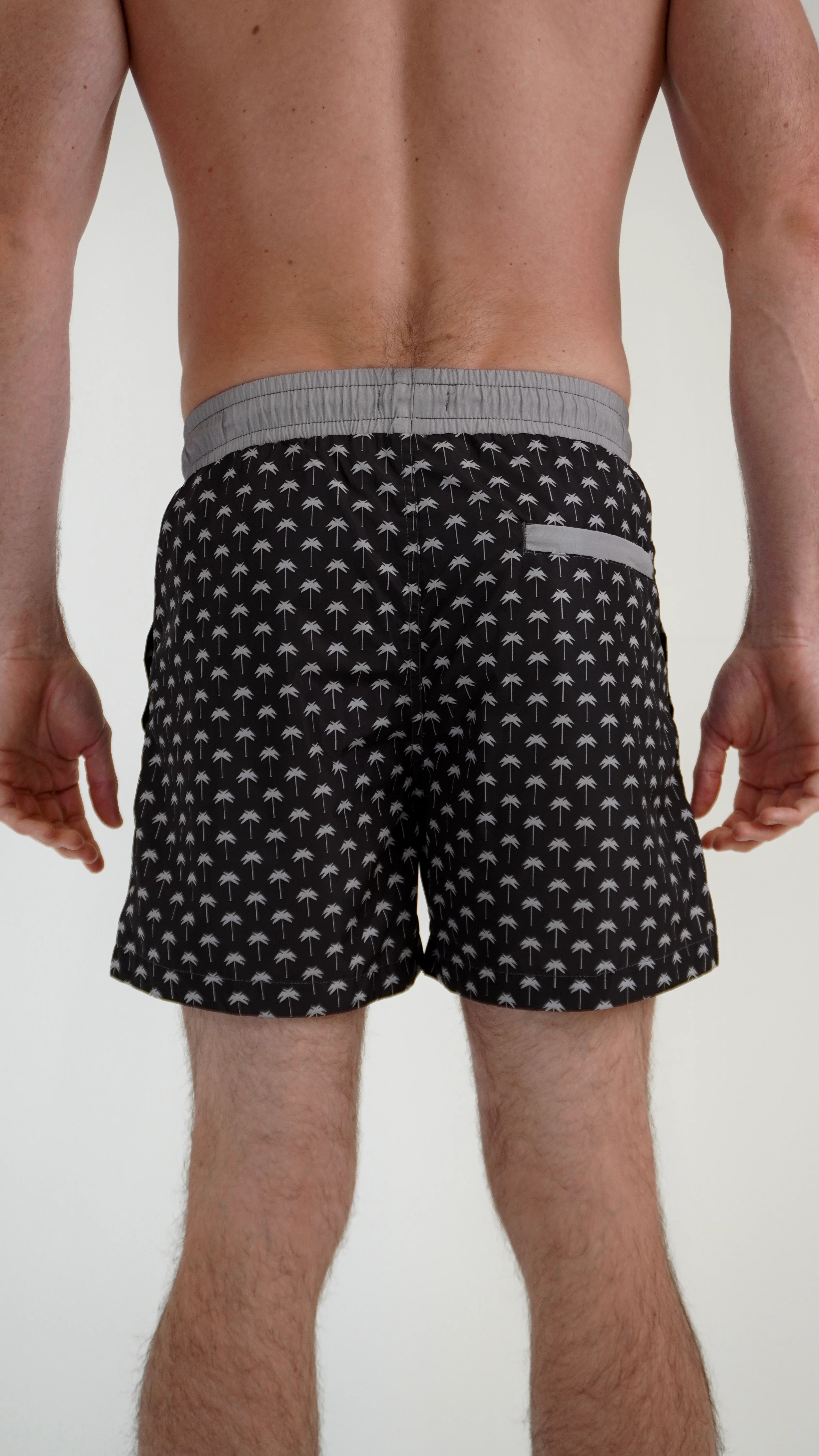 Black Palm Trees Swim Shorts - Image 6