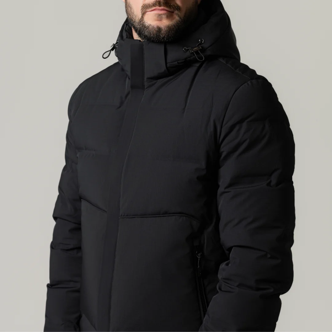 Black Performance Down Coat - Image 13