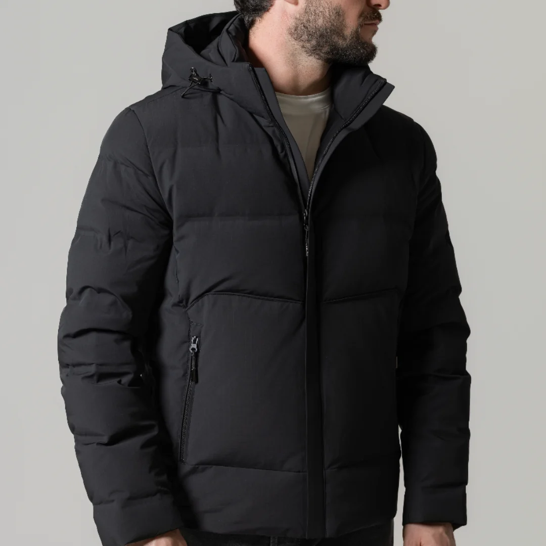 Black Performance Down Coat - Image 25