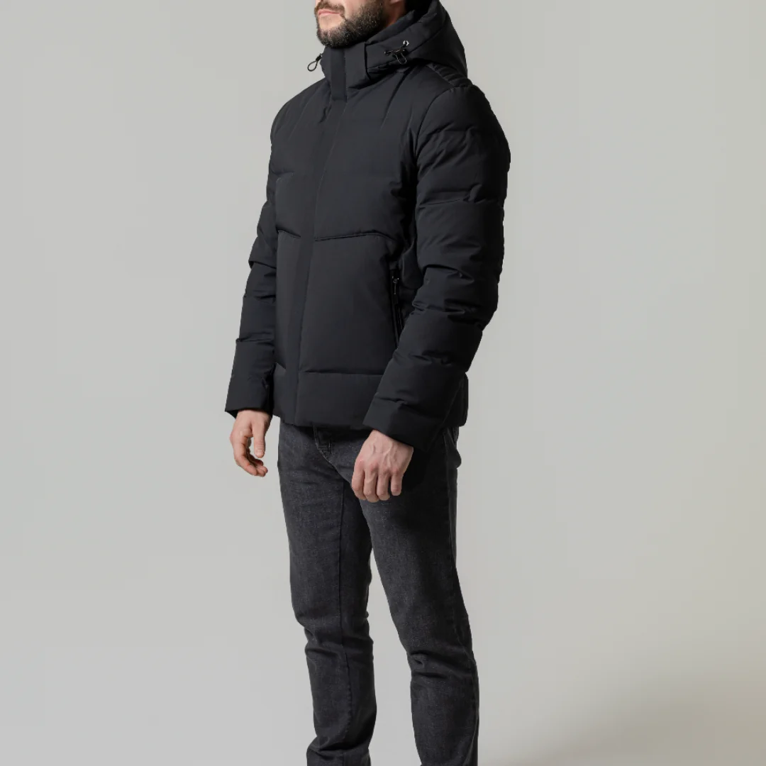 Black Performance Down Coat - Image 3