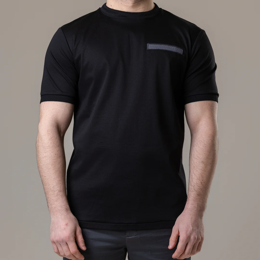 Black with Grey Pocket T-Shirt