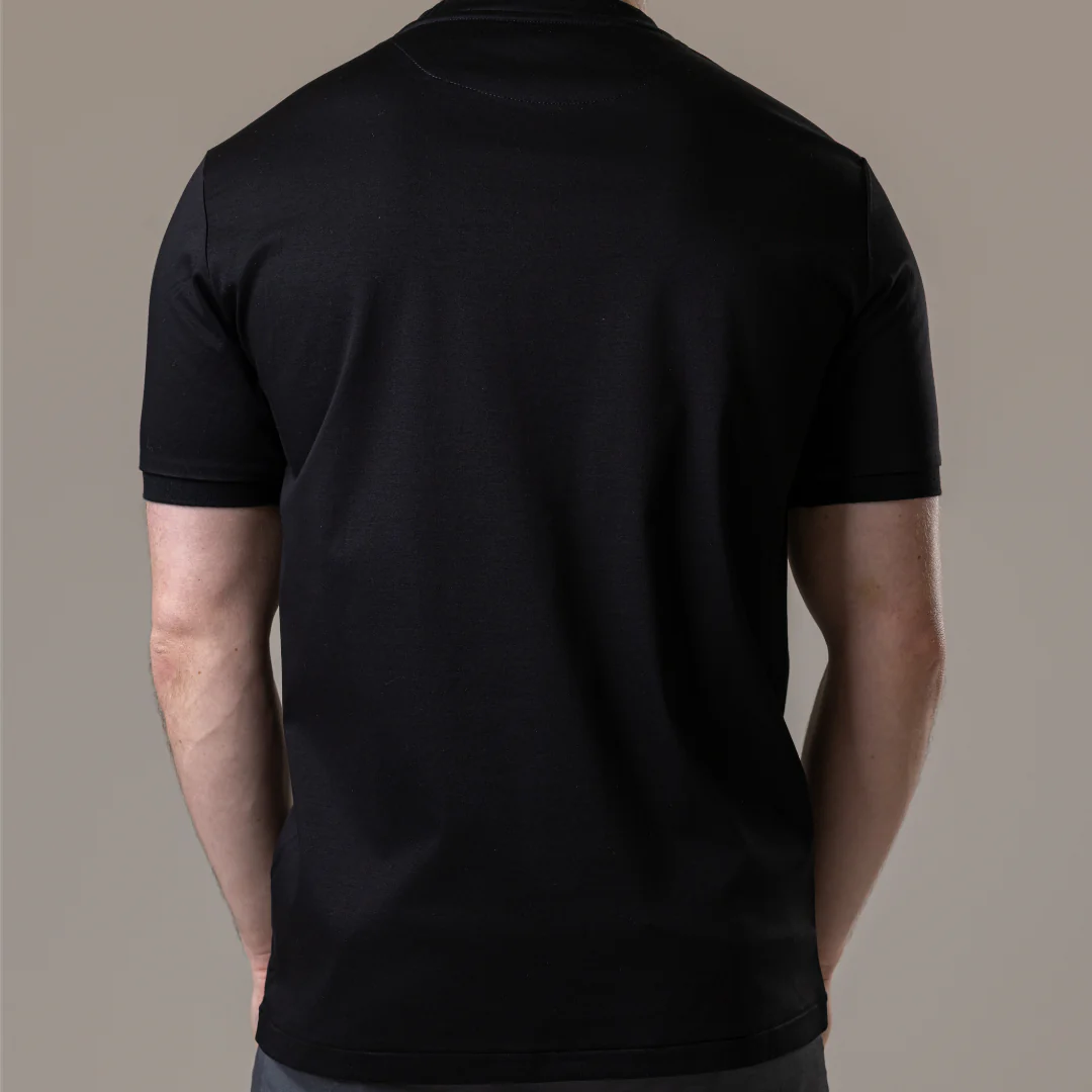 Black with Grey Pocket T-Shirt - Image 11