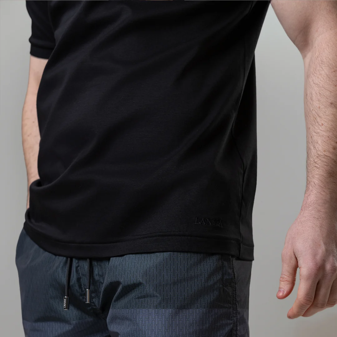 Black with Grey Pocket T-Shirt - Image 7