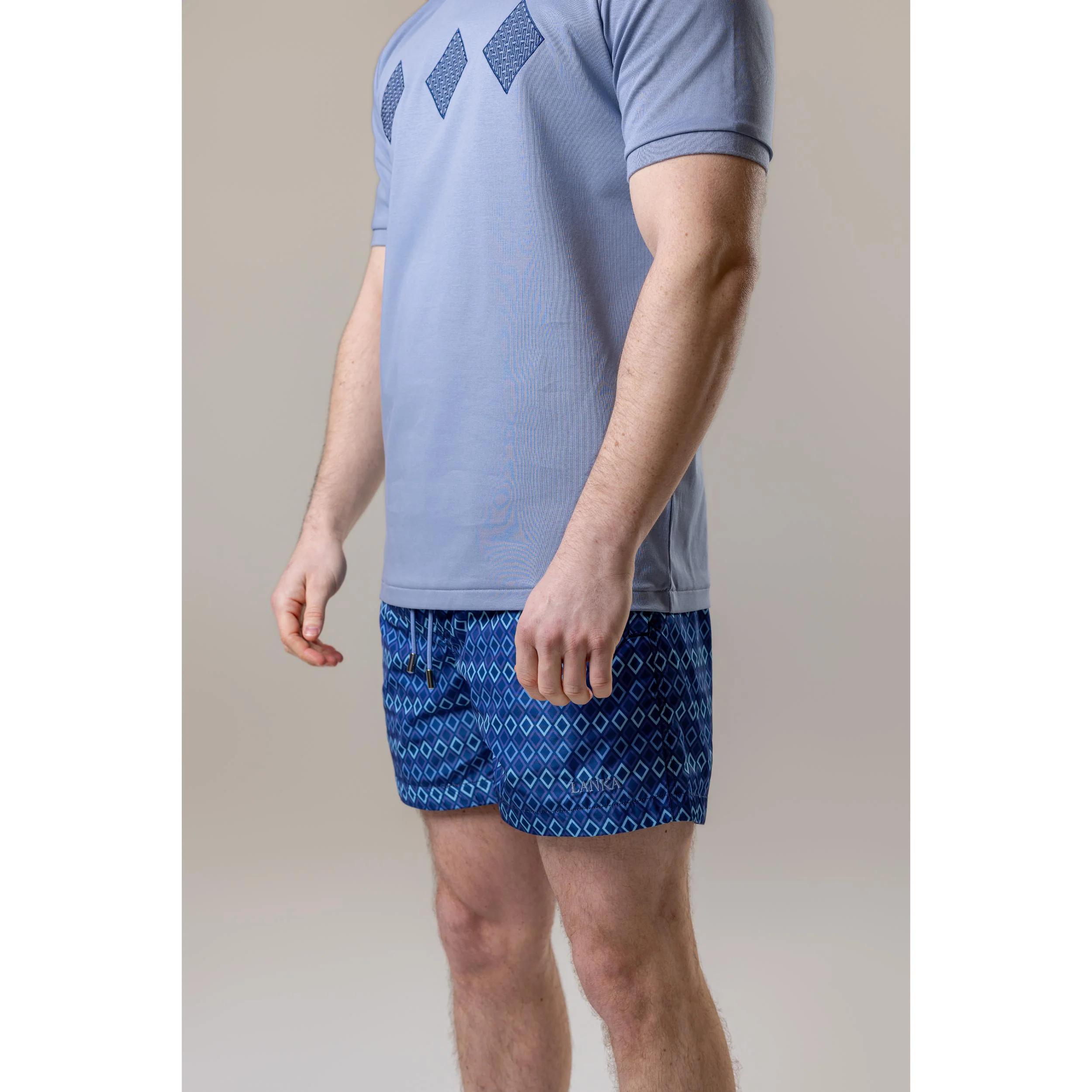 Navy Diamond Swim Shorts - Image 10