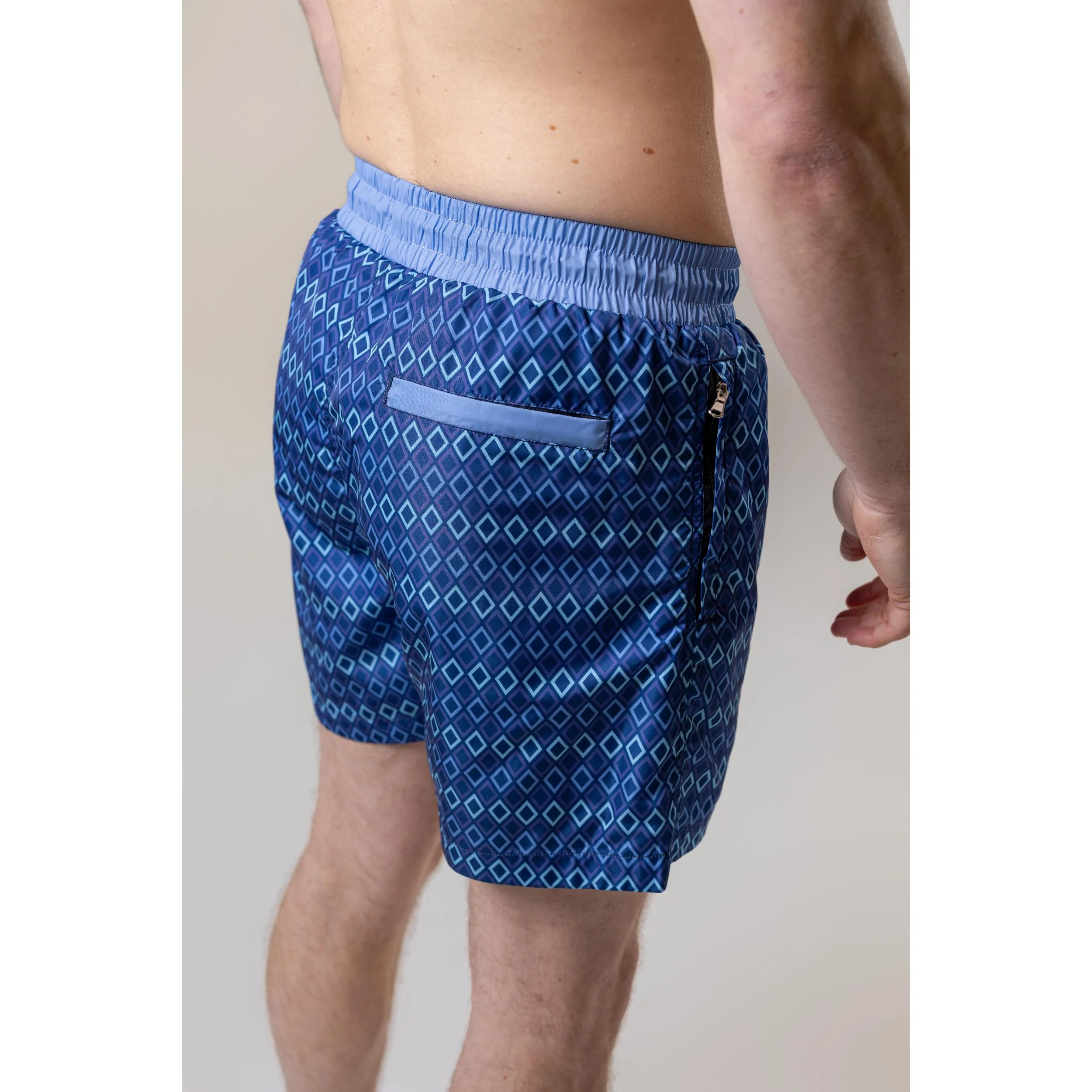 Navy Diamond Swim Shorts - Image 18