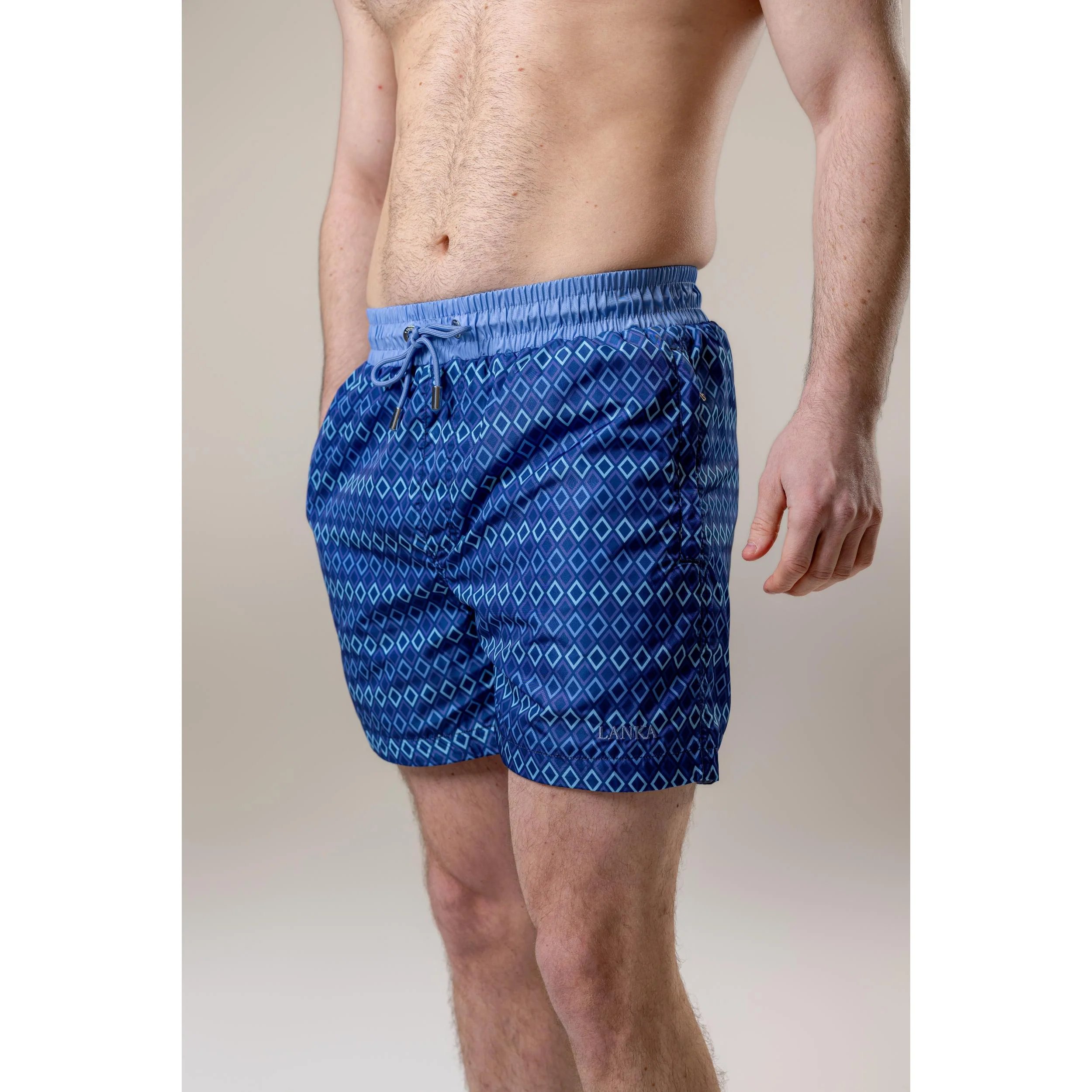 Navy Diamond Swim Shorts - Image 3