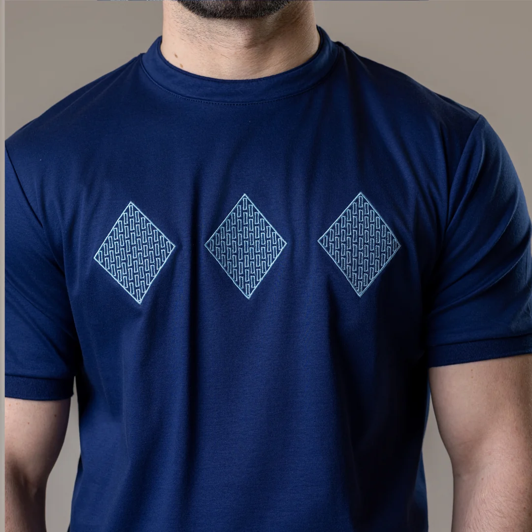 Navy Diamonds T-Shirt - Image 2