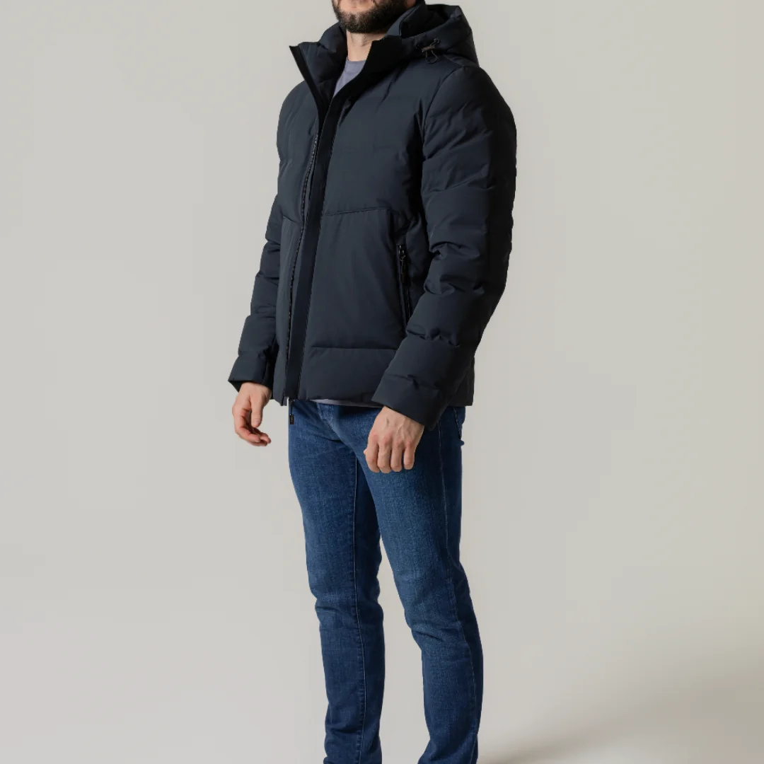 Navy Performance Down Coat - Image 4