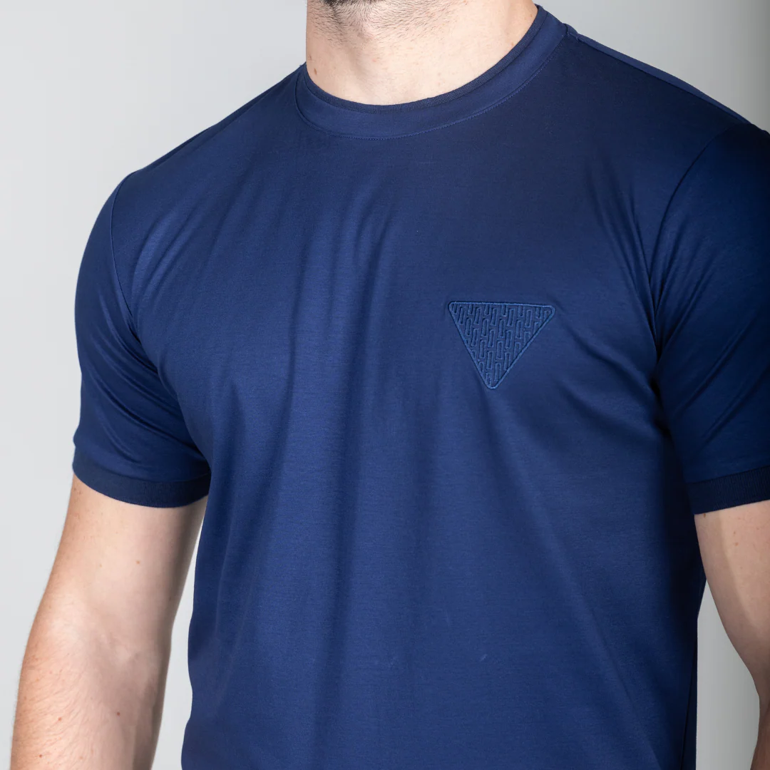 Premium Navy Triangle T-Shirt - Image 4