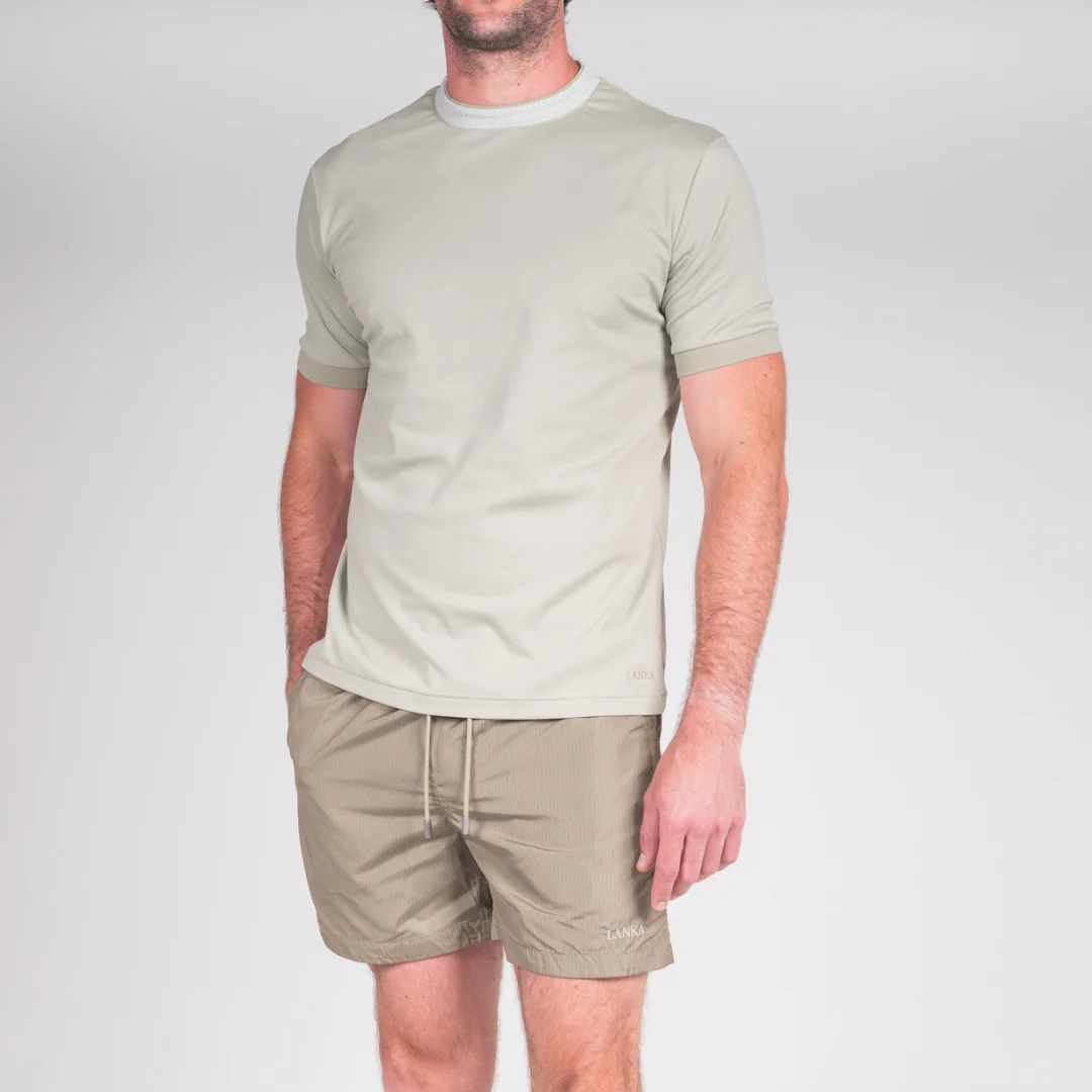 Sand Collar T-Shirt - Image 3