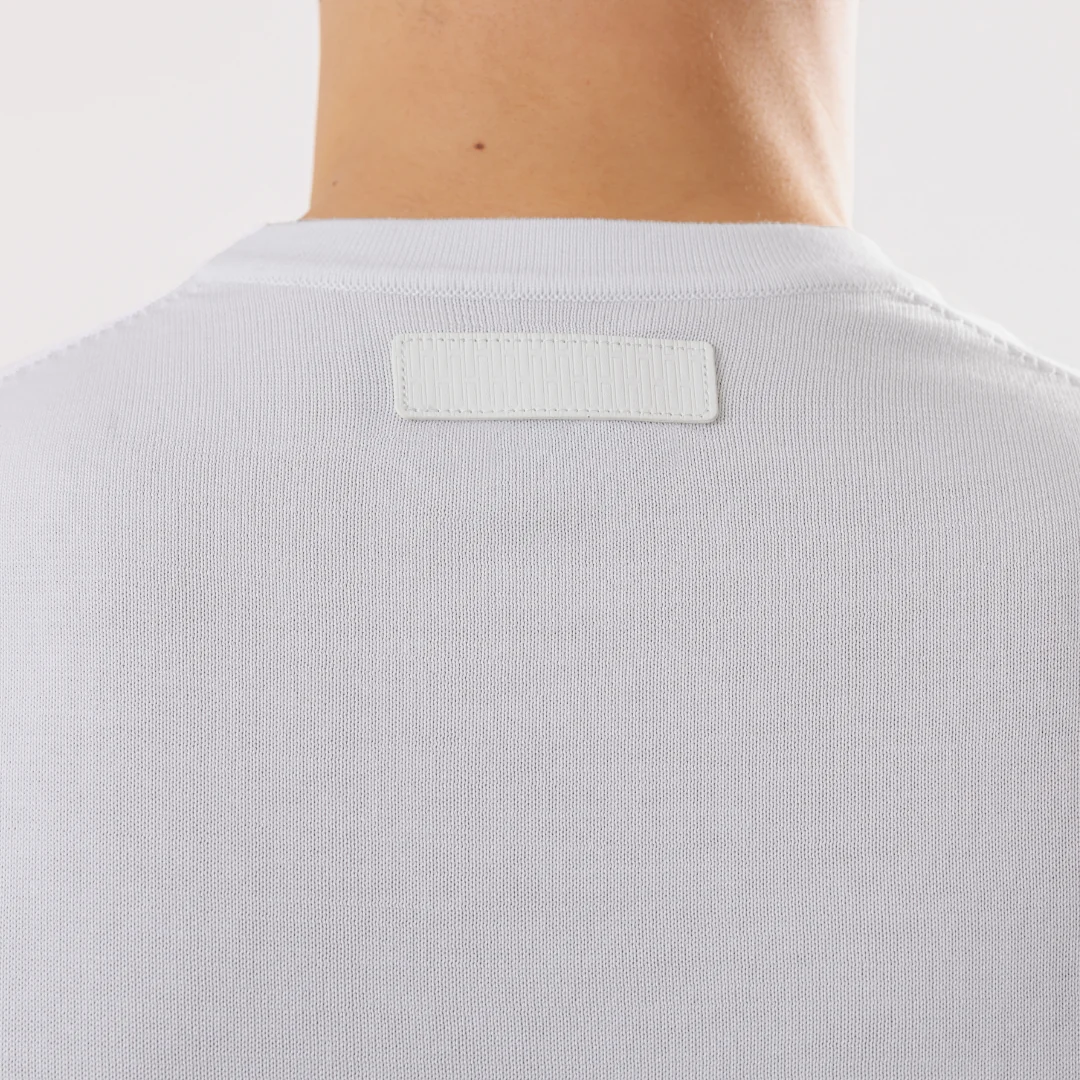 White Cotton Silk T-Shirt - Image 5