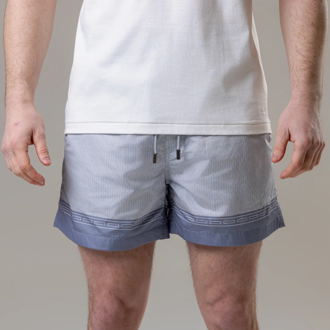 Stone with Grey Hem Swim Shorts - Image 14