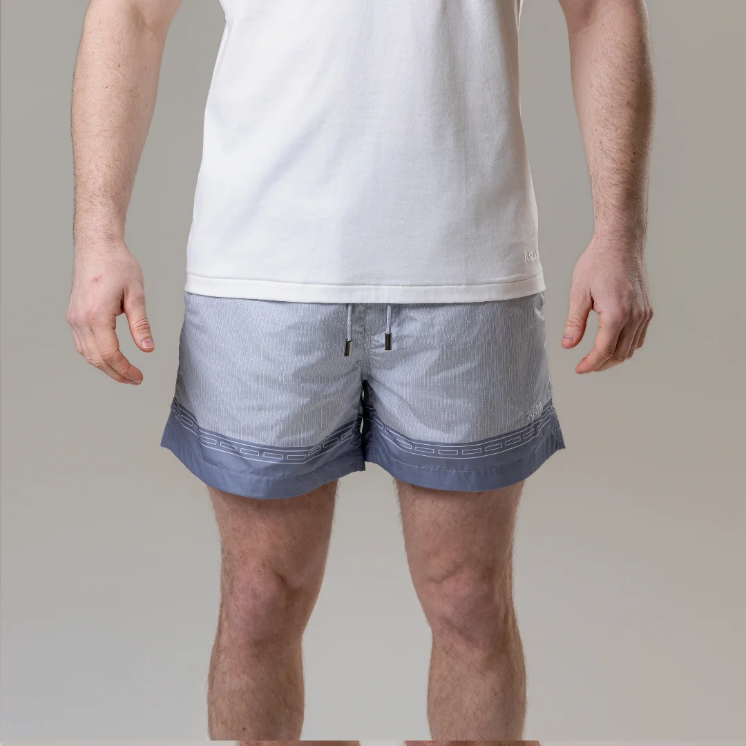 Stone with Grey Hem Swim Shorts - Image 16