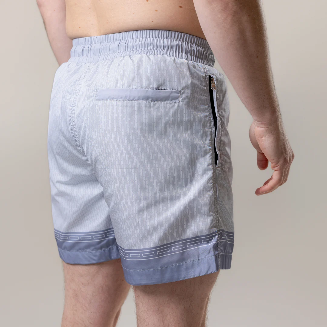 Stone with Grey Hem Swim Shorts - Image 3