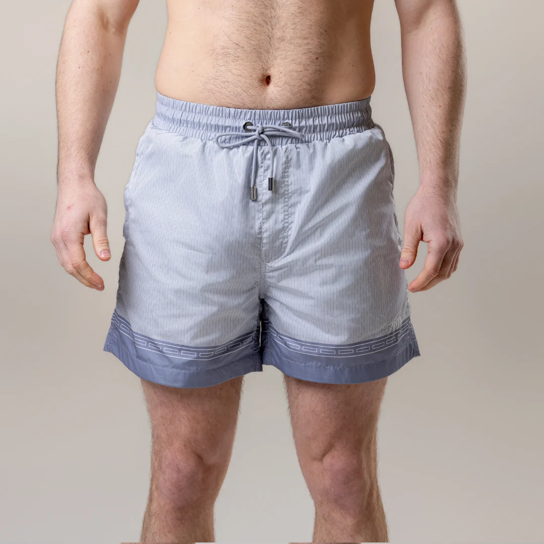 Stone with Grey Hem Swim Shorts - Image 8