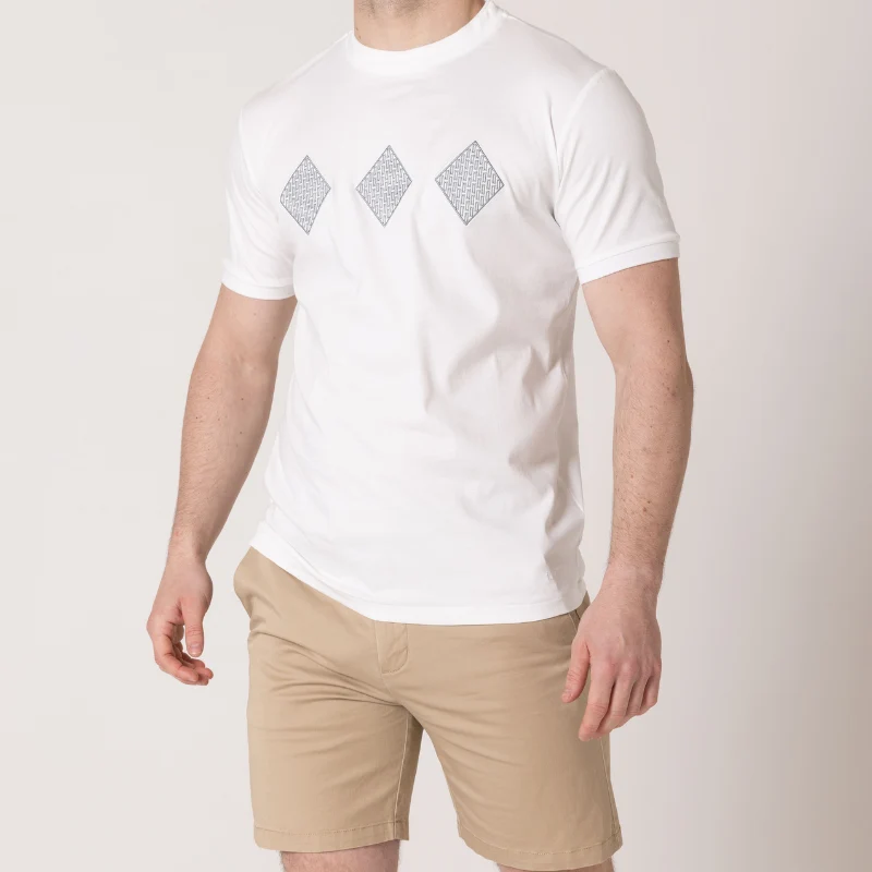 White with Grey Diamond's T-Shirt - Image 4