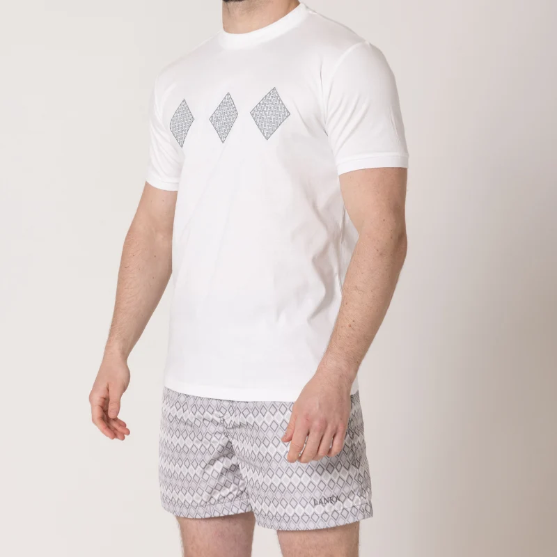 White with Grey Diamond's T-Shirt - Image 5