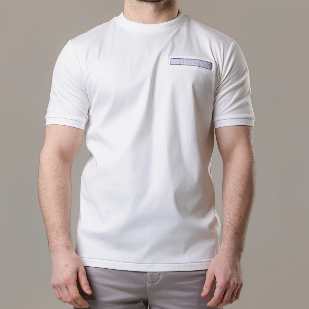 White with Stone Pocket T-Shirt